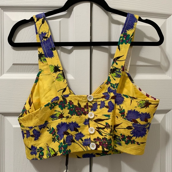 Tracy Reese Wild Orchid Crop Top - Picture 3 of 7